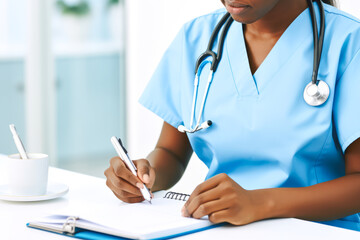 Nurse at Desk, Medical Documentation