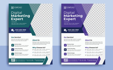 Corporate Business Flyer template. Modern marketing flyer design. leaflet layout, two-color scheme, and vector template in A4 size 
flyer. creative minimalist flyer layout.