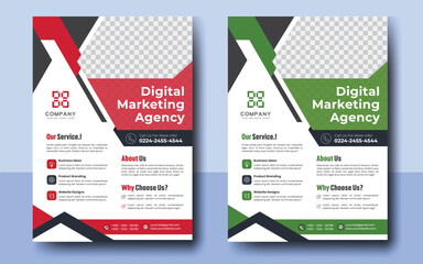 Digital Marketing Flyer Template, Digital marketing agency, Modern Flyer design, Digital Business Marketing Social Media Banner,  Corporate Business Flyer, Colorful flyer template