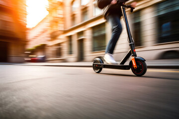 Rapid Urban Transportation: Scooter Motion Blur