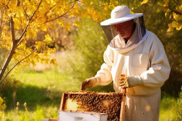 Honey Harvesting Moment