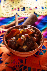 Dulce de Calabaza. Mexican dessert whose main ingredients are pumpkin and piloncillo, also known as Chacualole, Xacualole or Calabaza en Tacha, widely used in Day of the Dead offerings.