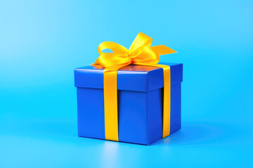 Happy Surprise Box on a Cool Blue