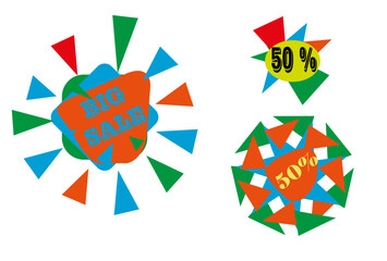 Sale banner badge. Special offer discount tags. Coupon shape templates design. Cyber monday sale discounts. Black friday shopping icons. Best ultimate ...