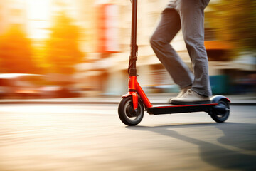 Rushing Through the Streets: Electric Scooter Blur
