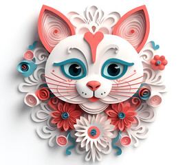 Fototapeta premium Enjoy this pet's vibrant, eye-catching, 3d colors.