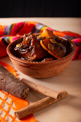 Dulce de Calabaza. Mexican dessert whose main ingredients are pumpkin and piloncillo, also known as Chacualole, Xacualole or Calabaza en Tacha, widely used in Day of the Dead offerings.