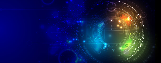 Technology abstract futuristic background for internet business. Big data concept.