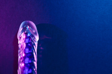 Vibrator on dark color background, closeup