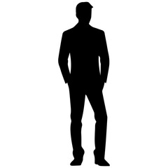 man standing figure silhouette illustration