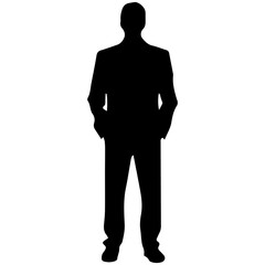 man standing figure silhouette illustration