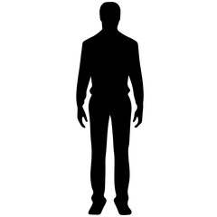 man standing figure silhouette illustration