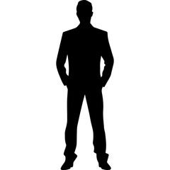 man standing figure silhouette illustration