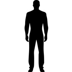 man standing figure silhouette illustration