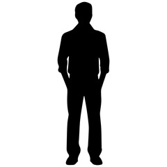 man standing figure silhouette illustration