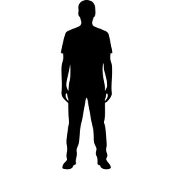 man standing figure silhouette illustration