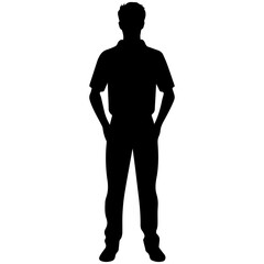 man standing figure silhouette illustration