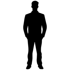man standing figure silhouette illustration