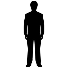 man standing figure silhouette illustration