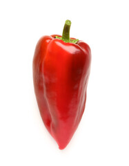 Red bell pepper on white background