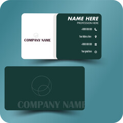Double-sided creative business card template. Set of modern business card print templates. Personal visiting card with company logo. Visiting card for business and personal use.
