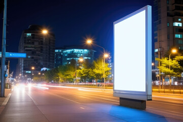 Nighttime Advertising Space in the City
