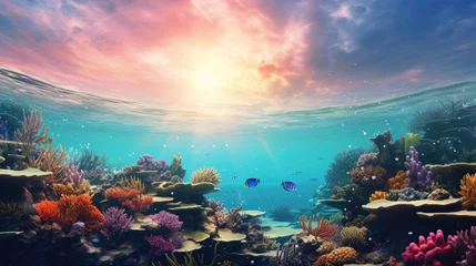 Foto op Aluminium A colorful underwater coral reef © Veniamin Kraskov