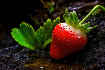 Nature's Bounty: Close-Up of Juicy Strawberry