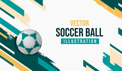Soccer background design soccer ball vector illustration football design © Gravico