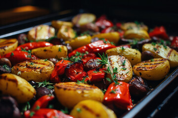 Skilled vegan cook showcasing creative legume-based grilling recipes, highlighting the versatility of legumes in vegan cuisine | ACTORS: Vegan Grill Master with Legumes | LOCATION TYPE: Vegan Kitchen