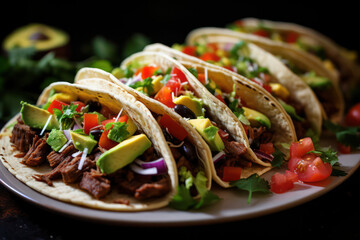 A bustling street food market with vegan food stalls serving dishes like vegan tacos, falafel wraps, and spicy noodle bowls, capturing the vibrant and diverse world of vegan street cuisine | ACTORS: V