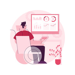 Assistive technology abstract concept vector illustration. Assistive devices for disabled people, adoptive technology, rehabilitation of elderly population, personal daily care abstract metaphor.