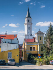 Summer cityscape of the old town of Kąty Wrocławskie, city in Dolny Śląsk, Poland - obrazy, fototapety, plakaty