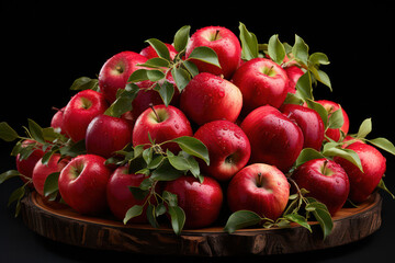 A painterly still life arrangement of apples, featuring a mix of colors and sizes, capturing the timeless beauty and artistic appeal of this classic fruit. | ACTORS: Apples | CAMERA MODEL: Nikon D850