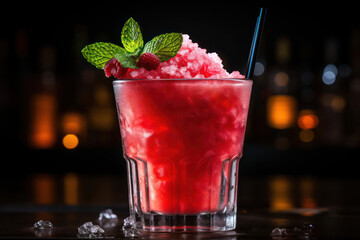 A colorful and refreshing smoothie made with a combination of watermelon, strawberries, and mint, capturing the essence of summer and outdoor picnics | ACTORS: Summer Smoothie | LOCATION TYPE: Picnic