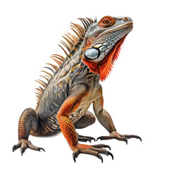 Obraz premium Iguana, Isolated On Transparent, PNG
