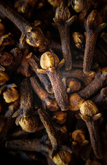 Macro view of a Whole Cloves background.