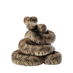 Obraz premium A large brown snake on a pile of smaller snakes