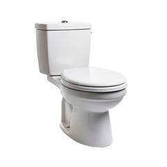 A white toilet against a white background