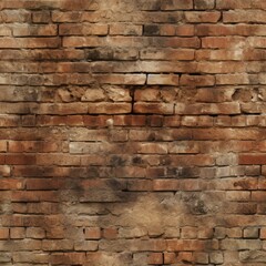 Obraz premium Ancient Brick Creative Abstract Photorealistic Texture. Screen Wallpaper. Digiral Art. Abstract Bright Surface Square Background. Ai Generated Vibrant Texture Pattern.