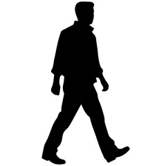 man walking alone silhouette illustration