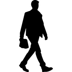 man walking alone silhouette illustration