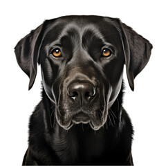 Fototapeta premium A black dog's expressive face up close