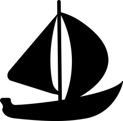 vector illustration of a boat on a transparent background