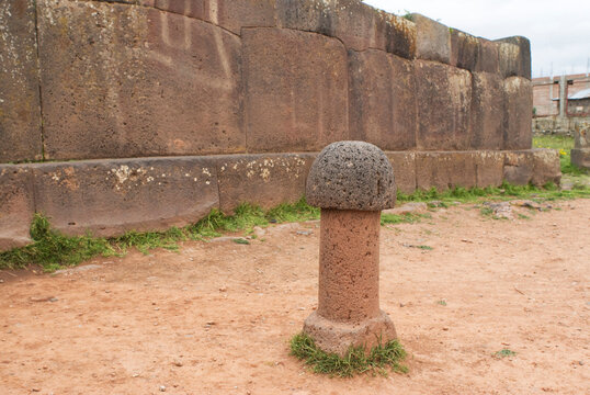 ruins preinca, Chucuito near Puno, rock phallus in the temple of fertility,peru