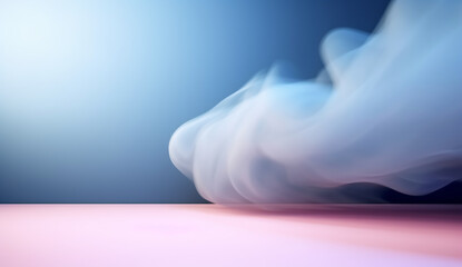 Chic abstract modern Blue Backdrop for a product with Pink Smoke Trails