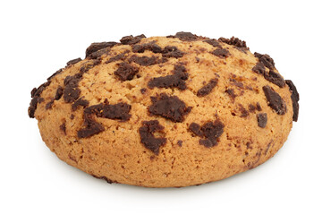 oatmeal chocolate chip cookie isolated on white background