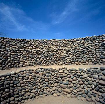 Cantalloc Aqueduct in Nazca, spiral or circle aqueducts or wells, Peru