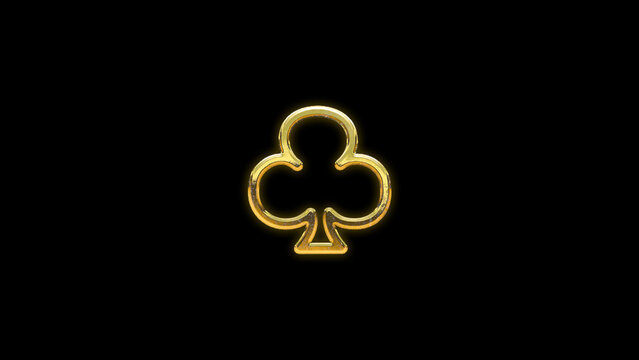 Poker card symbols icons background gold golden
