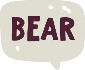 Bear Speech Bubble